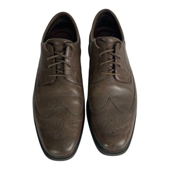 Rockport Wing Tip Mens Dress Shoe Size 11.5 Brown Leather Lace Up Comfort main image 9